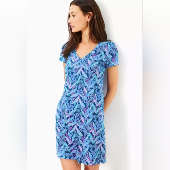 Lilly Pulitzer Dress - Etta Dress NWT Barton Blue Star Gazer Small - Picture 15 of 15